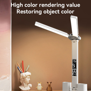 Vietnamese Factory's Rechargeable LED Desk <strong>Lamp</strong> Eye-Protecting Double-Ended Flicker-Free White Features <strong>Time</strong> Temperature Panel - Product Image 6