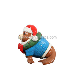 Mors iskelet vücut süs Finial kırmızı/altın boksör fiberglas paskalya noel cadılar bayramı tatil açık kapalı dekorasyon - Product Image 3