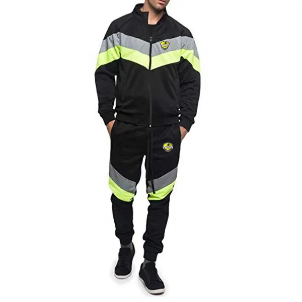 Conjunto de corrida Noly Windbreaker para homens, calças corredoras e jaqueta respirável com logotipo personalizado, roupa de treino de duas peças
