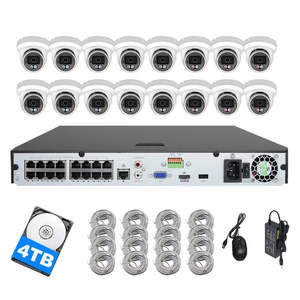 CCTV 4K 8MP Sicherheit Color vu IR-Kamerasystem 8-Kanal 4CH 16CH NVR Kit PoE mit Audio H.265 IP POE NVR Kit - Product Image 2