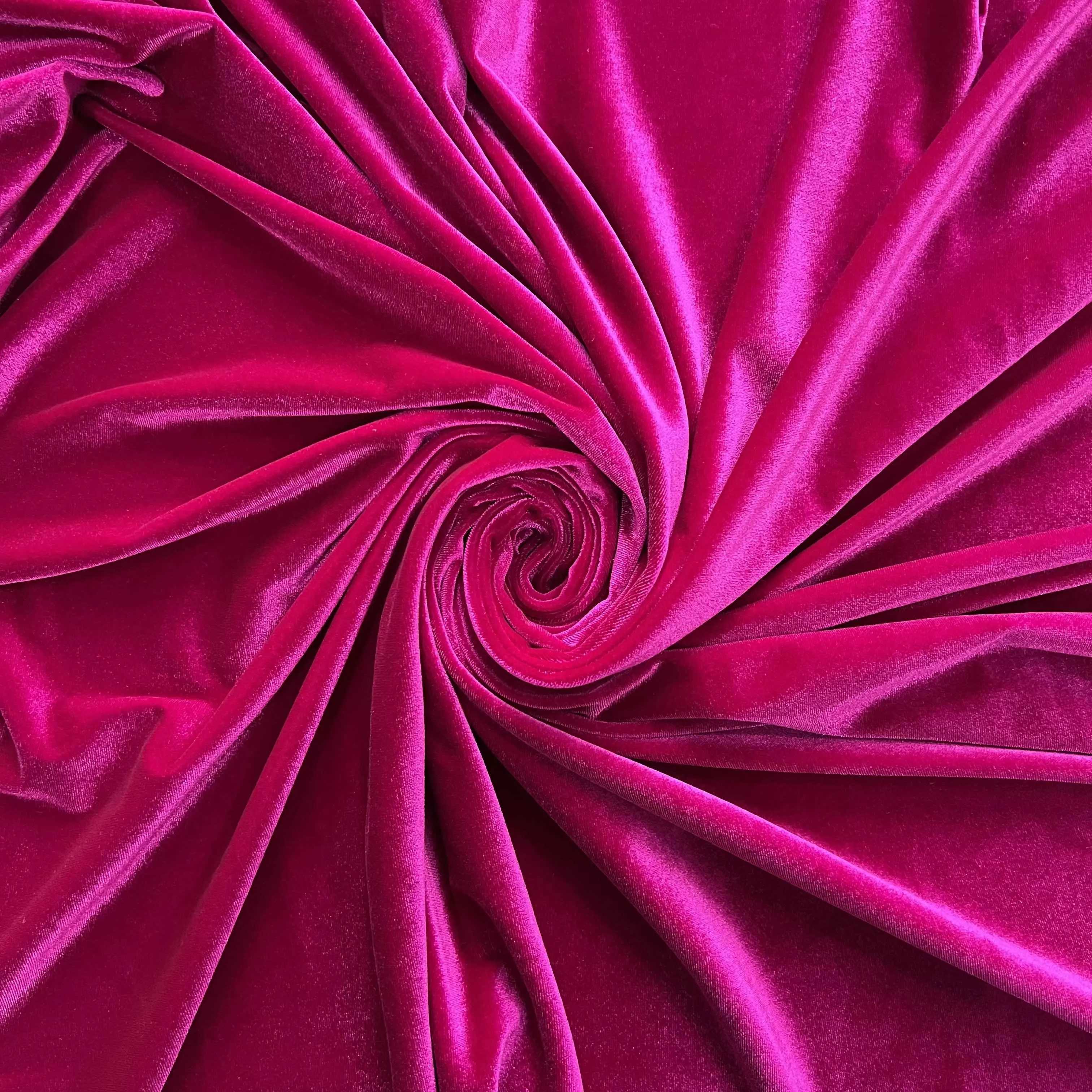 Nuevo listado coreano cómodo suave turco kadife kumas poliéster spandex sofá Borgoña seda terciopelo tela para ropa