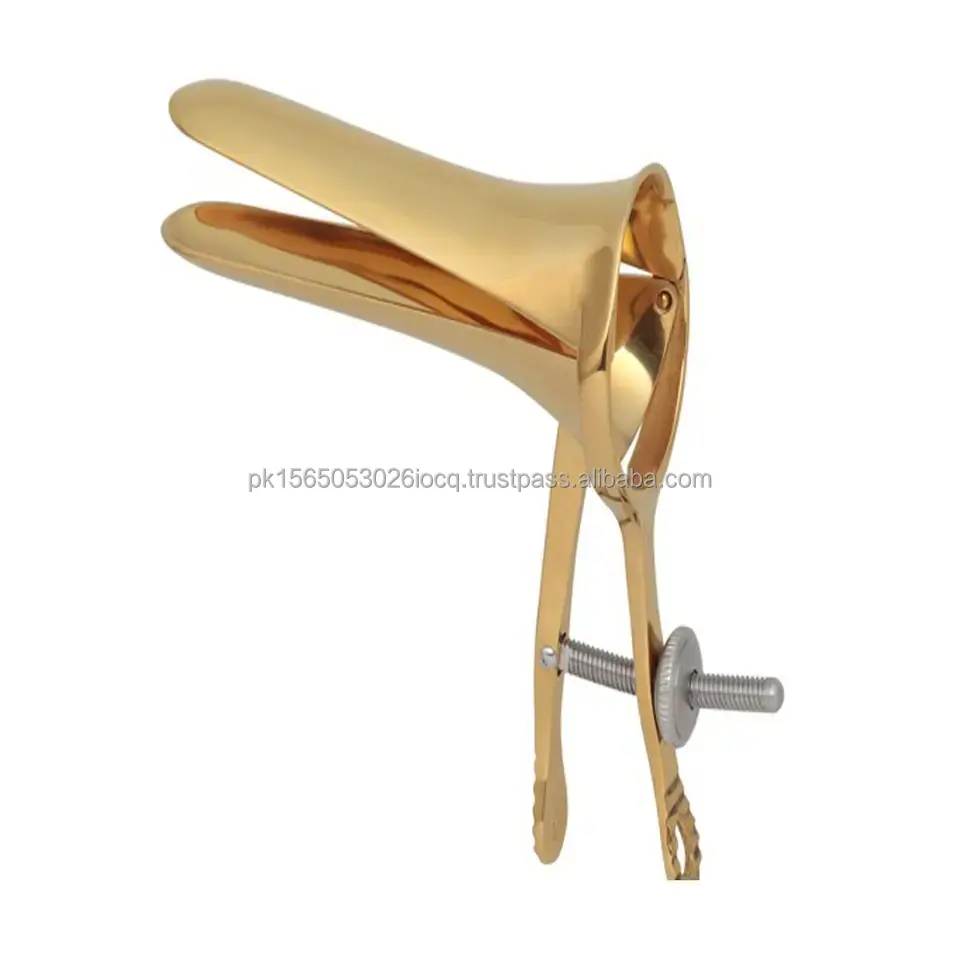 Espéculo Vaginal Cusco de alta calidad, instrumentos de examen ginecológico recubiertos de oro de acero inoxidable de grado médico