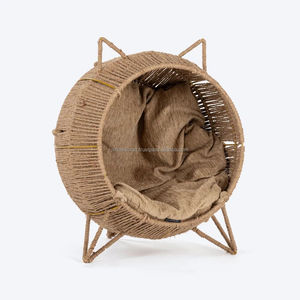 Customised Handwoven Women's Artisan Cat dog Rest Chair Cushion Just Launched Jute Fibres Sturdy Iron Frame Pets low <strong>bulk</strong> price - Product Image 2