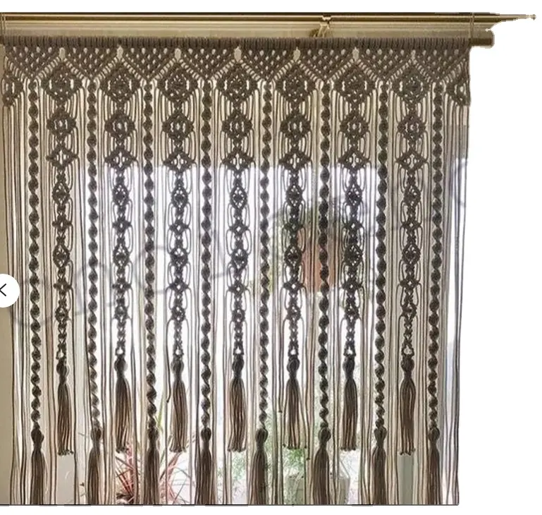 창 커튼 침실 창 문 커튼을위한 수제 Boho 가정 장식 | 큰 결혼식 배경 벽걸이 태피스트리