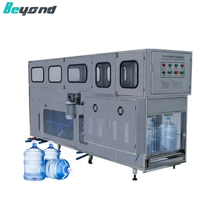Automatico 5 galloni 20 litri barile di acqua di lavaggio riempimento tappatrice impianto di riempimento vendita calda