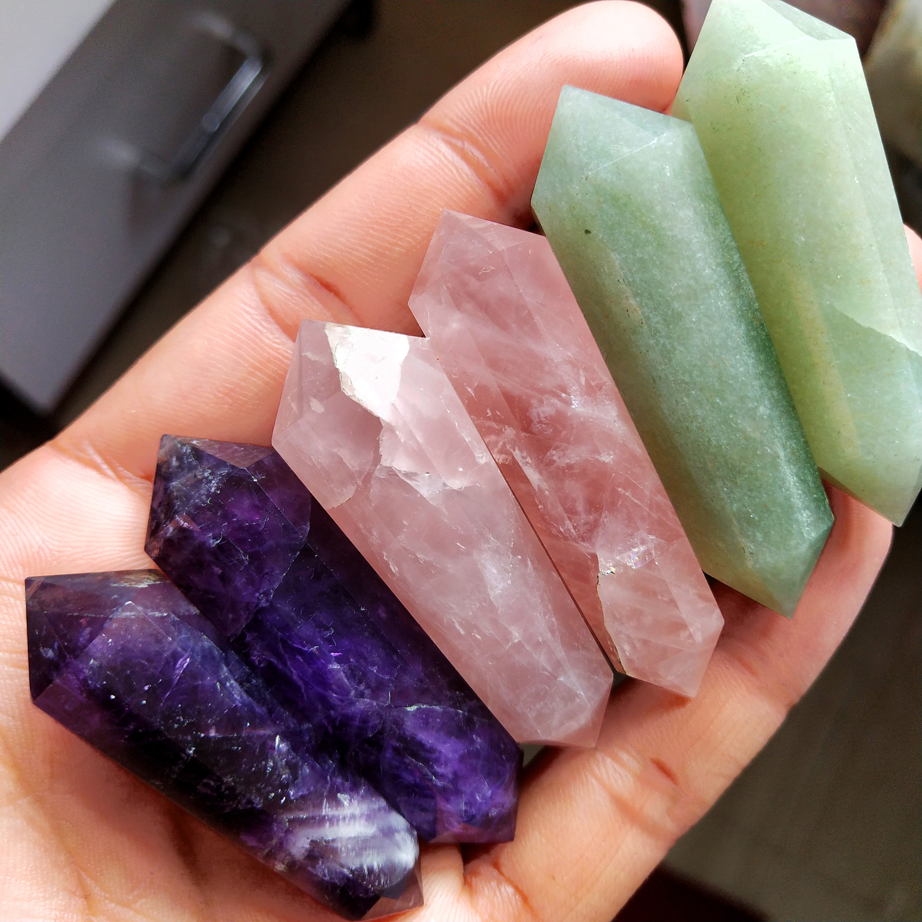 Violet, Rose, Vert