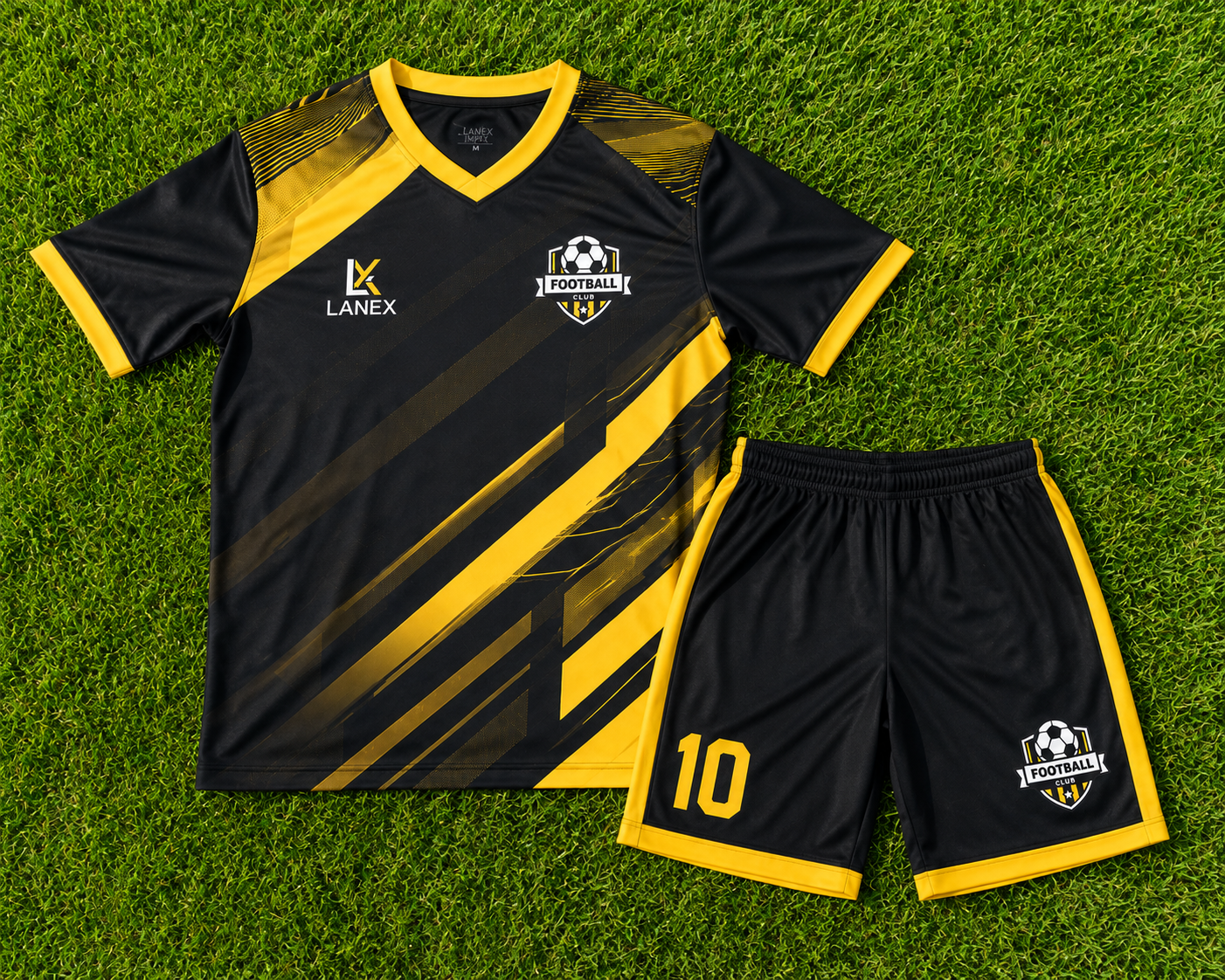 Black with yellow
