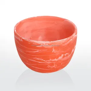 פוליresin באיכות הטובה ביותר בעבודת יד aquaqua פרח שיש מרקם סלט קערה ביתית בטוחה תפאורה לבית פירות הגשה סוג מנה