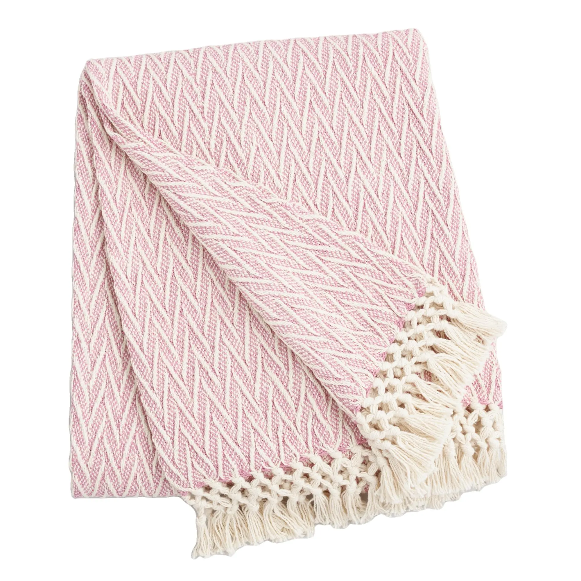 wholesale woven throw blanket 2024 new Designer 100% cotton throws & blankets use for home office picnic