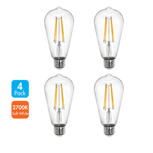 AC120V 220V 6W 8W ST64 LED調光可能フィラメント電球 - Product Image 3