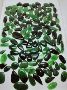Lab Green Jade <strong>Rounds</strong> Calibrated Cabochons 15 MM Loose Gemstone Cabochon for Jewelry Making (All Sizes Available). - Product Image 2