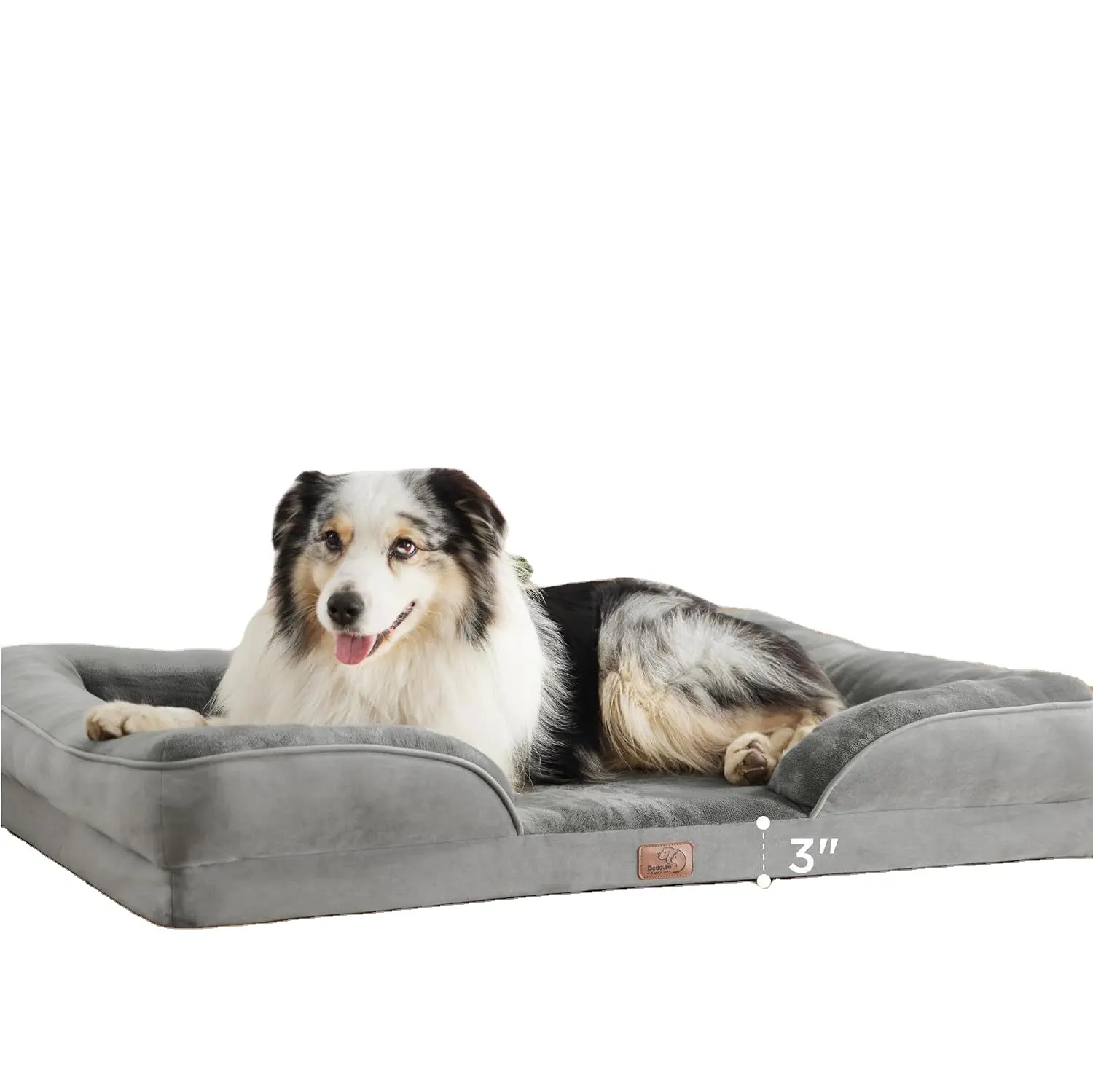 Sofá-cama para animais de estimação, cama ortopédica para cães, espuma de memória com fundo antiderrapante à prova d'água, ideal para animais de estimação