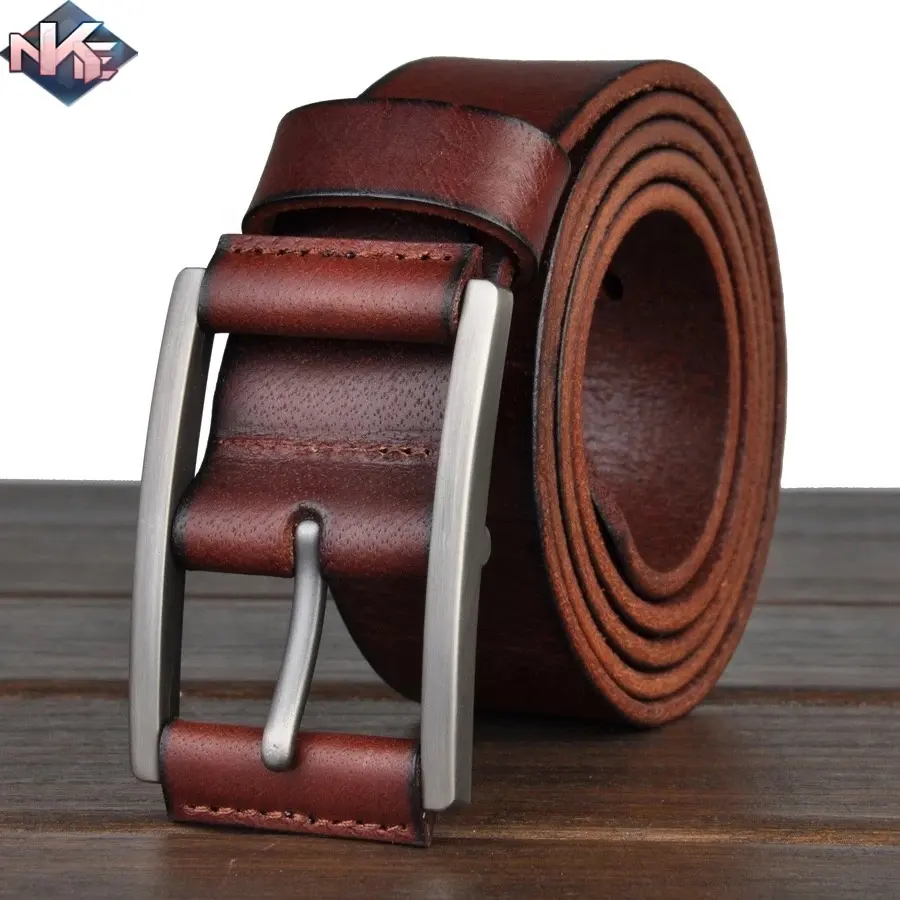 Ceinture en cuir de couleur personnalisée, ceinture en cuir véritable de vache de qualité supérieure pour vêtements pour hommes, nouveau Design