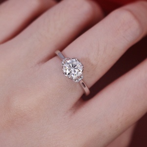 Bất Sterling Silver 925 Tùy Chỉnh Đồ Trang Sức Mỹ Wedding Engagement Moissanite Vòng Điều Chỉnh Cho Phụ Nữ Destiny Đồ Trang Sức - Product Image 5