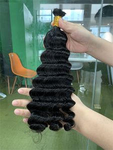 CF 302 100% Human Hair <strong>Bulk</strong> Super Wave <strong>Bulk</strong> for Braiding Twisting <strong>Ocean</strong> Wave Boho Double Drawn Human Braiding Hair Extention