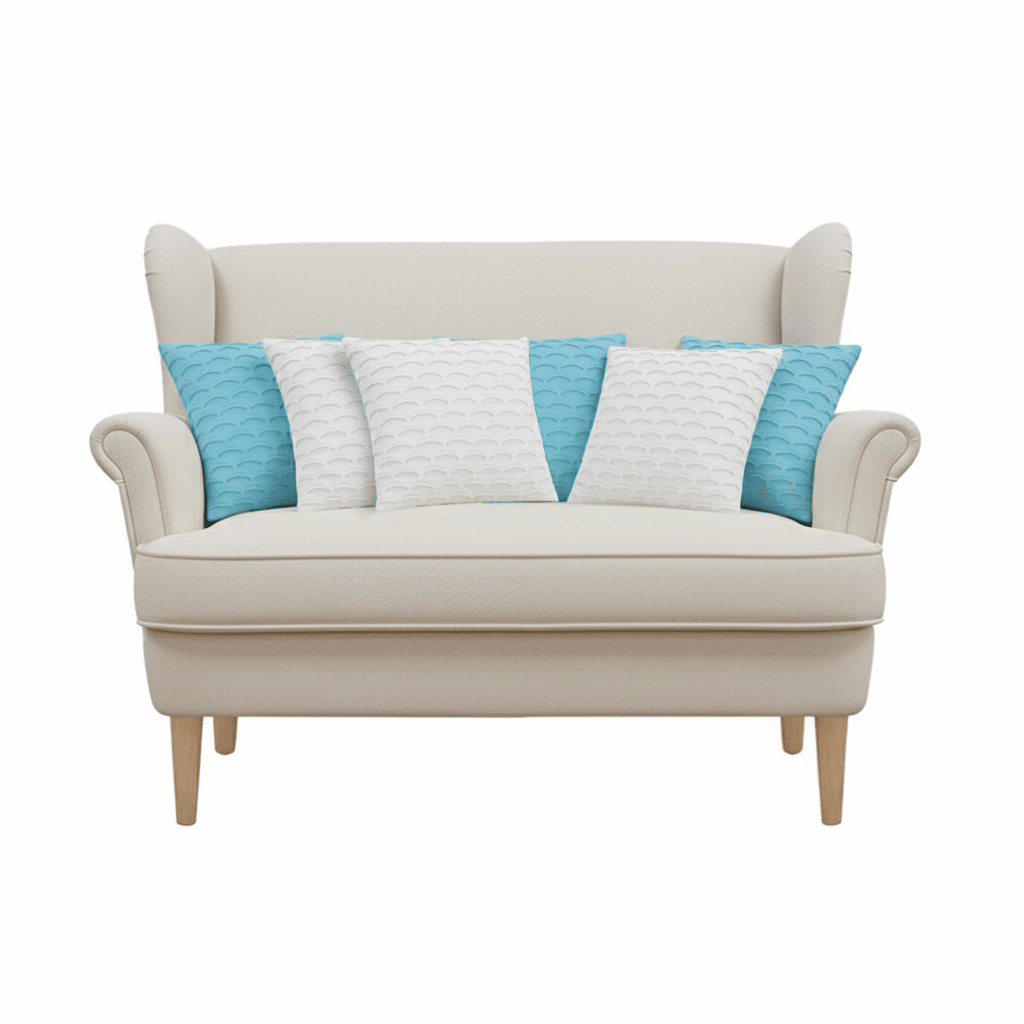 สีมิ้นท์อ่อนและสีขาว