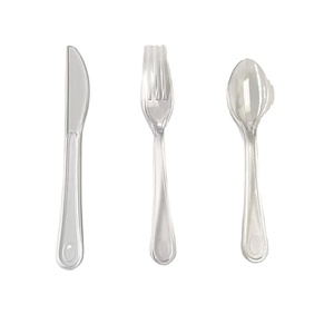 顶级高品质和耐用性PS一次性强度餐具额外食品安全新型高级重型餐具套装