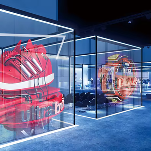 Transparente LED-Anzeige Kunden spezifische Größe für Werbe video Flexibles Fenster paneel modul Hoch digitaler transparenter LED-Bildschirm - Product Image 4