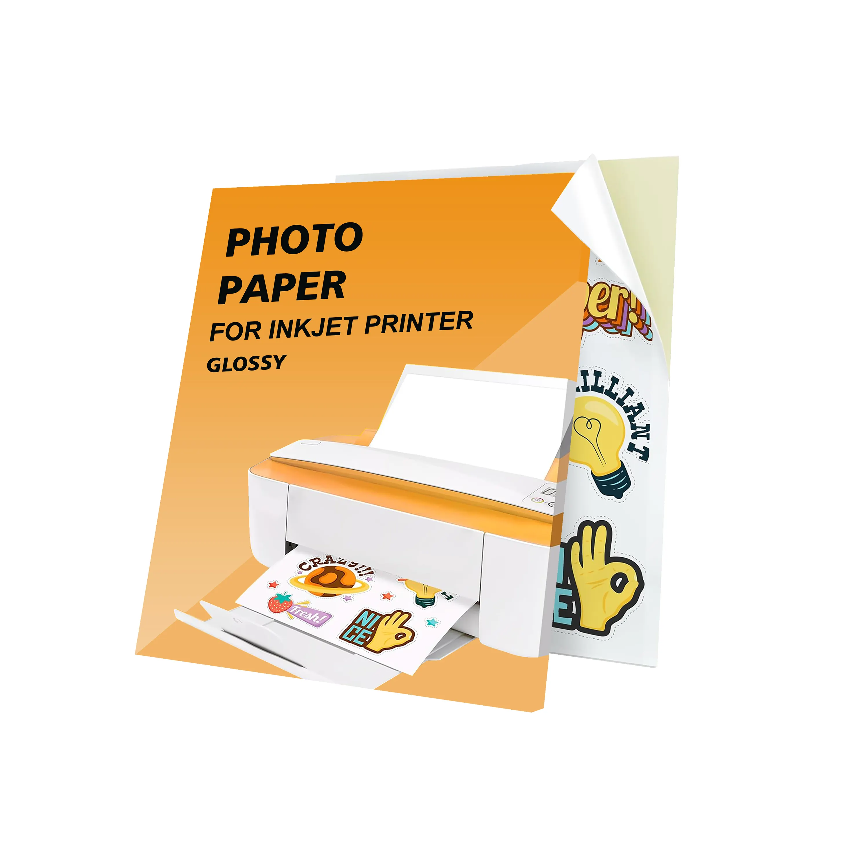 Papel fotográfico para jato de tinta 230GSM A4 branco, não adesivo, fosco e brilhante, para montagem de desenhos/bordas/colação/cartões/etiquetas/máscaras