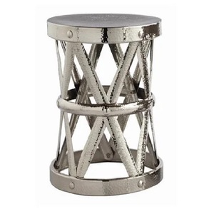 镀锌金属新设计铁乡村镀锌茶几高品质圆形金属边桌纹理 - Product Image 4