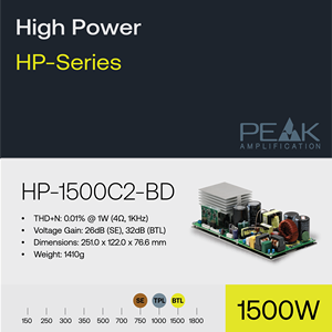 2 канала 750 Вт модуль усилителя с интегрированным блоком питания - Product Image 2