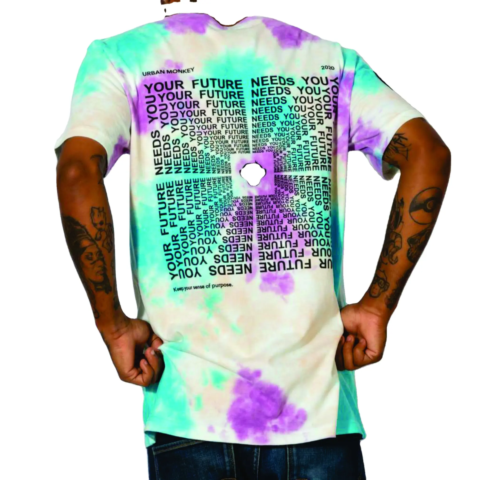 T-shirt Streetwear bicolore causale da uomo di alta qualità personalizzata nuovo stile Hip Hop per uomo