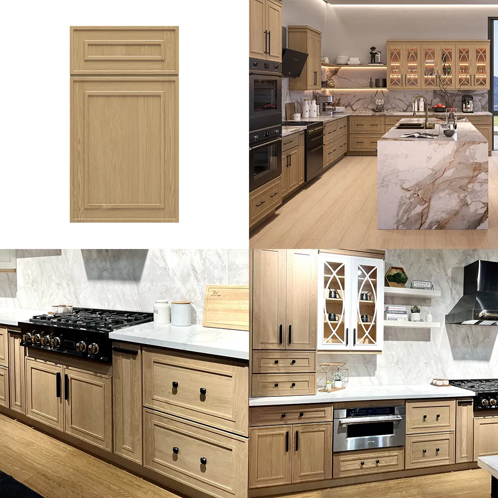 Armoire de cuisine en contreplaqué aux normes américaines Chêne et bois-Prix bon marché et armoires de cuisine de haute qualité