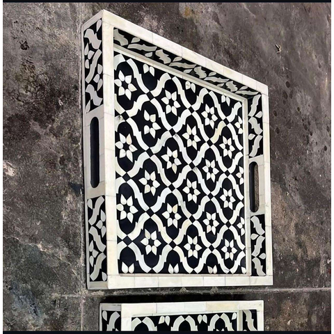 Marqueterie d'os naturel