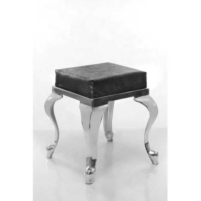 Tabouret en aluminium avec siège en cuir PU, haute qualité et meilleure fabrication à bas prix