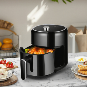 Freidora de aire eléctrica compacta de 3,5 l con temporizador de control de temperatura y apagado automático para alimentos domésticos más saludables, capacidad de 4 cuartos de galón - Product Image 6