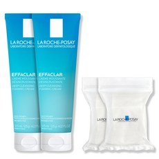 La <span class=keywords><strong>Roche</strong></span>-Posay Effaclarディープクレンジングクリーム125ml + コットンパッド30pセット割引スキンケアの必需品2ea