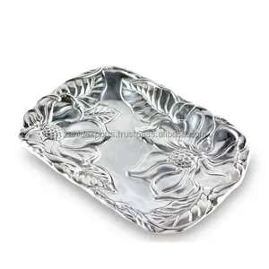 Khay kim loại thủ công với đồ cổ bằng đồng mộc mạc mờ hoàn thành trang trí và lựa chọn quà tặng đám cưới Giáng sinh lớn bán buôn - Product Image 4