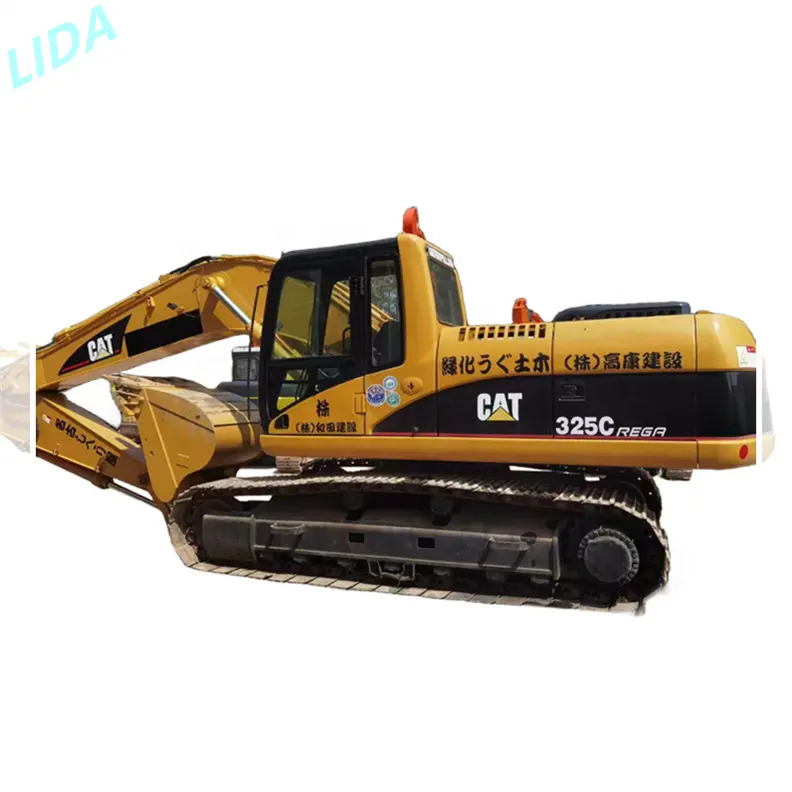 Excavadora Caterpillar CAT325C original de Japón, excavadora grande cat320 cat325 cat336 de 25 toneladas, excavadoras usadas con buen rendimiento