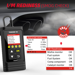 THINKOBD 100 Motor OBD2 Scanner Fehler code leser mit vollständigen OBD2-Funktionen O2-Sensor/Smog-Test CAN-Diagnosescanner-Tool - Product Image 4