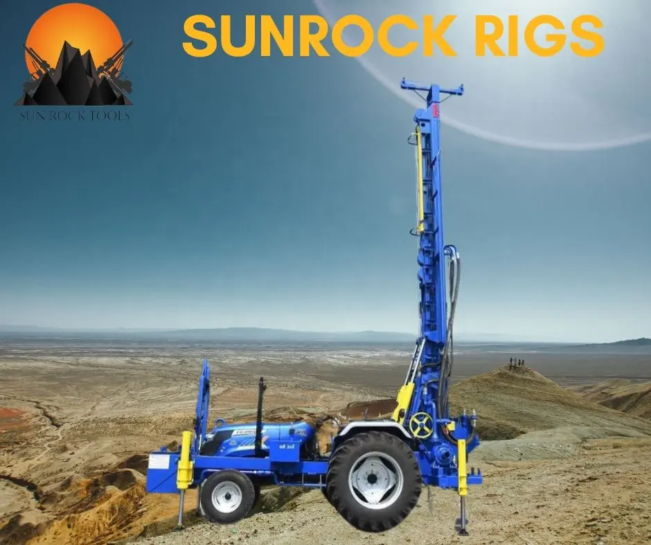 SUNROCK TMR 150 مثقاب حفر متعدد الأغراض مثبت على جرار، مثقاب حفر لآبار المياه والتعدين والإنشاءات، ثقب القطب الزراعي، ثقب الثقب بالنفخ
