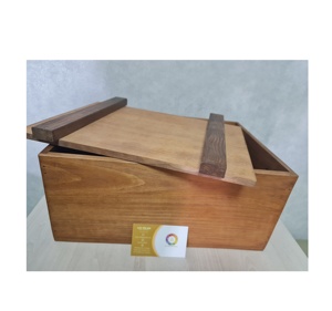 Factory Gray Wood Crate Box with Rope Handle for Storage Closet Cabinet Organizers Boxes <strong>Container</strong> Organizing Decorative - Product Image 4