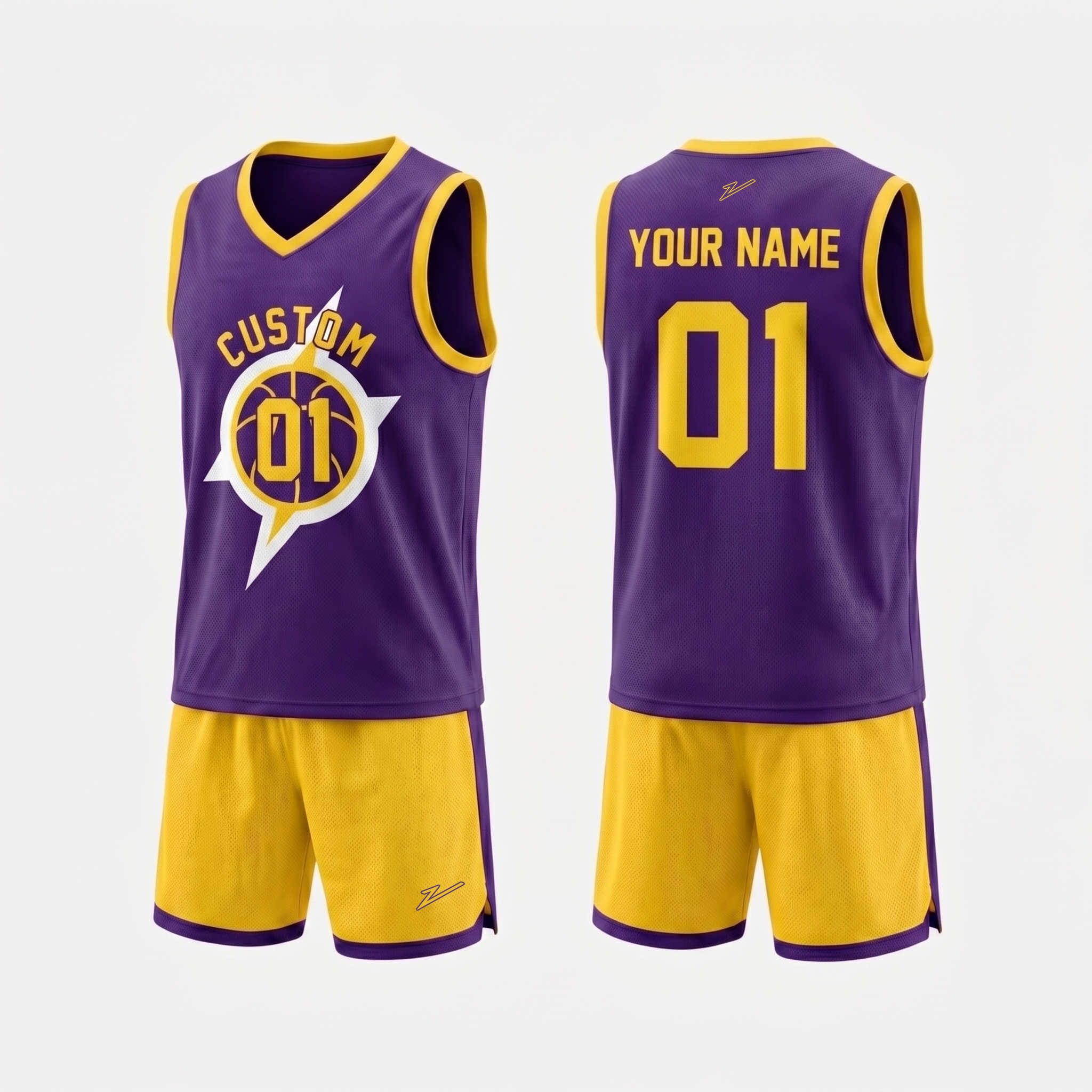 Purple + Yellow