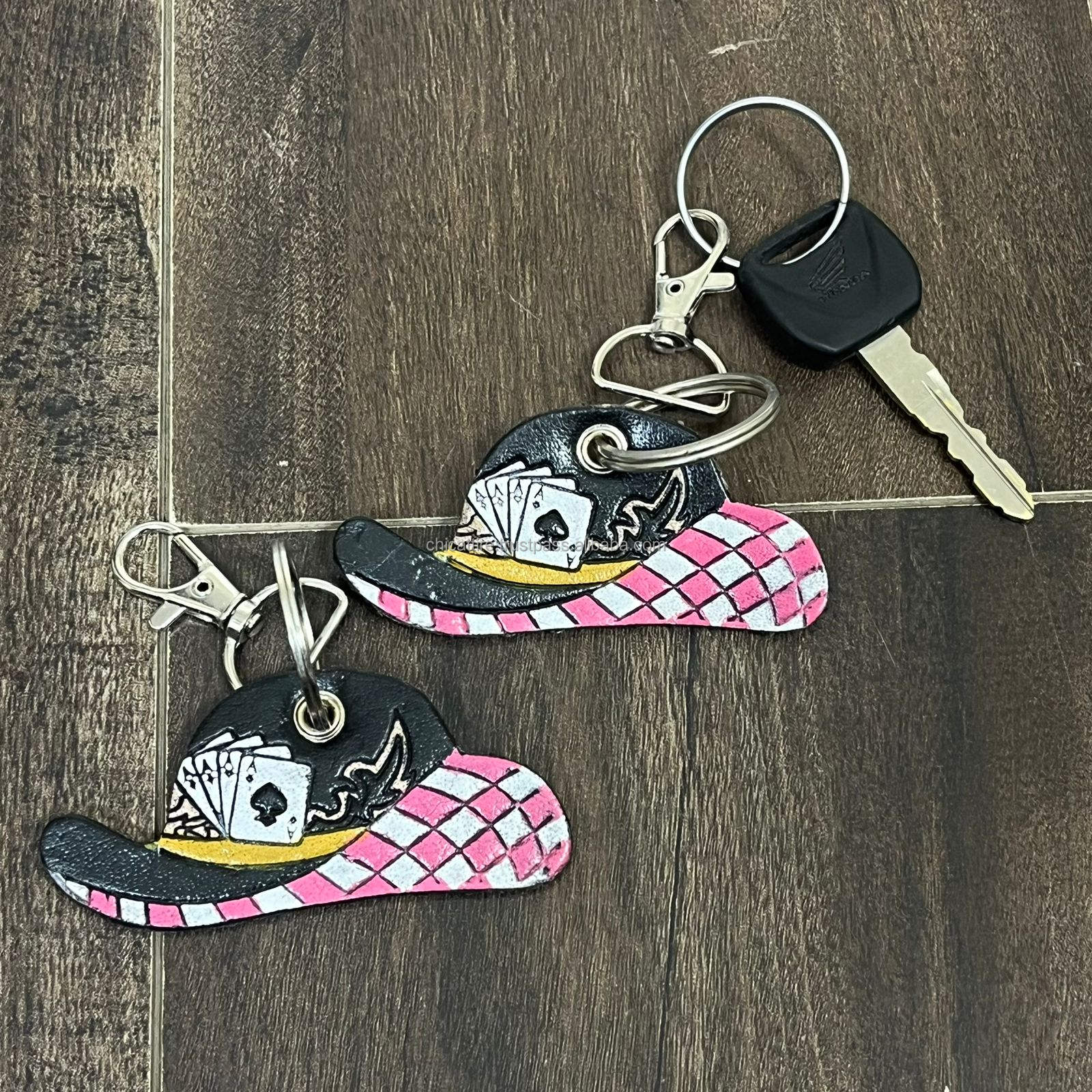 À carreaux roses et blancs