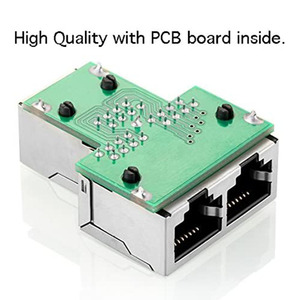 RJ45 <strong>Network</strong> Splitter <strong>Adapter</strong>, 1 to 2 Port LAN CAT6 RJ45 <strong>Network</strong> Three-way Head Splitter <strong>Network</strong> Extension <strong>Adapter</strong> - Product Image 6