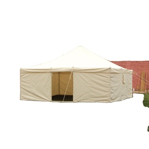 Tùy chỉnh 5x5m nhiệm vụ nặng nề 100% bông vải bốn mùa ngụy trang cắm trại lều với> 3000mm chỉ số không thấm nước - Product Image 1