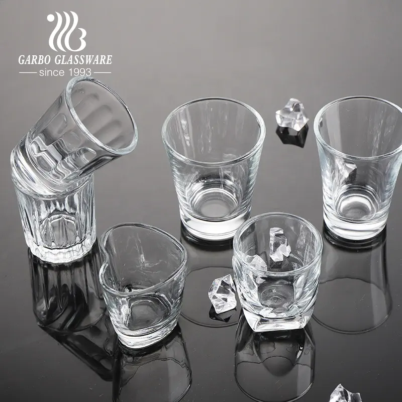 ショットグラス透明卸売高品質カワカップカスタマイズ売れ筋飲用ガラス製品