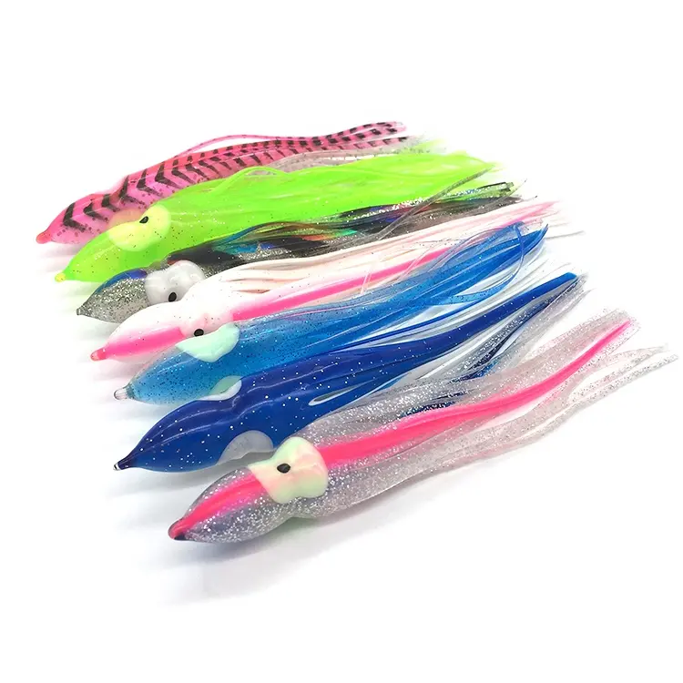 NEW ARRIVAL 2.5in to 16in Different Sizes Saltwater Fishing Replacement Octopus Squid Trolling Skirts Lure Marlin Teaser Tuna