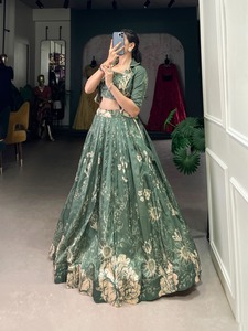 デザイナーコレクションヘビーGeorgette Silk Lehenga刺繍シーケンスChaniya Choli大人用ウェディングパーティーウェア2025年 - Product Image 5