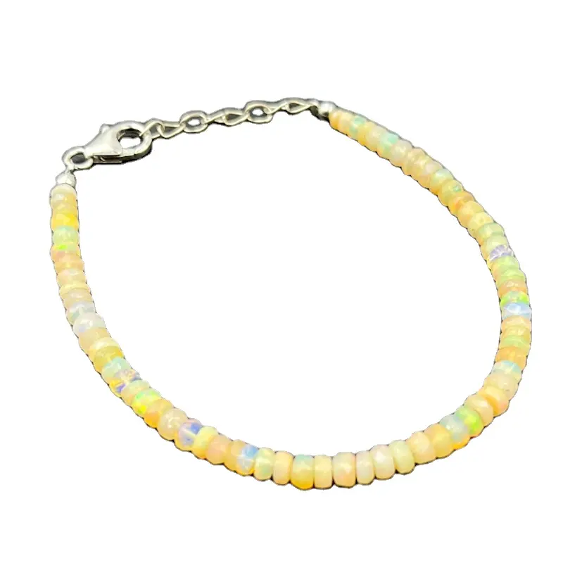 Opale éthiopienne pierres naturelles perles cristal opale Bracelets 925 argent femmes cadeau bijoux vente en gros guérison Chakra pierre Reiki