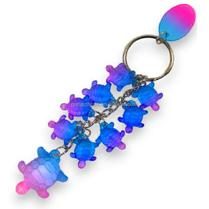 纪念品商店商品的促销海龟钥匙扣UV印刷赠品钥匙扣 - Product Image 1