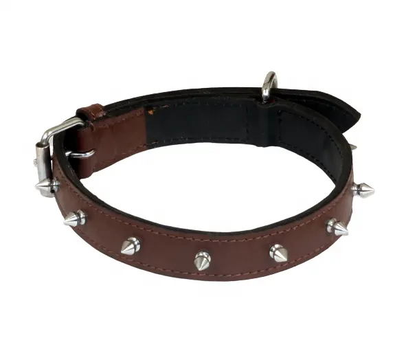 Spiked Dog Collars Großhandel OEM Hersteller Heavy Duty Gladiator Dünnes Leder Spiked Dog Collar