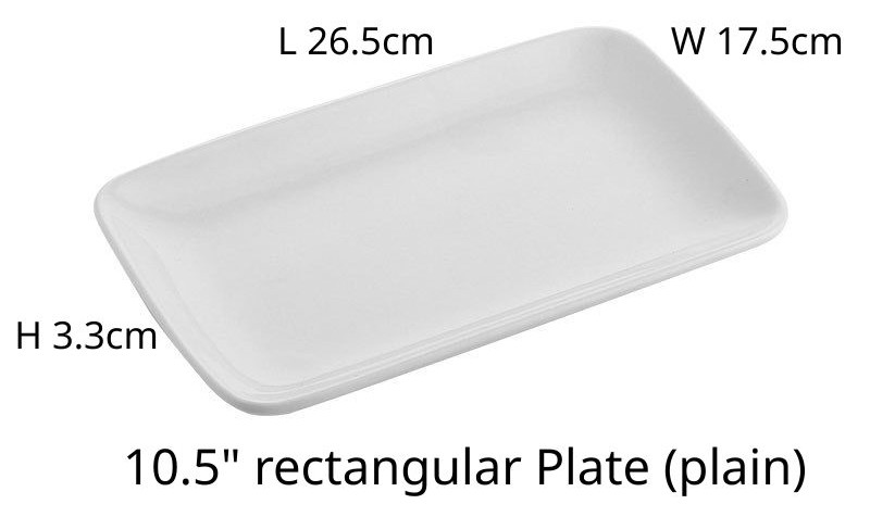 10.5-inch rectangular Plate (plain)
