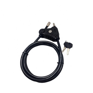 TAIWAN Dia. 10 X 2000mmL Master Security <strong>Lock</strong> Adjustable Locking Cable with Key, cable <strong>lock</strong> key - Product Image 1