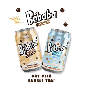 Vegan kabarcık çay içecekleri düşük kalorili ve azaltılmış şeker versiyonu kafeinsiz yulaf Boba