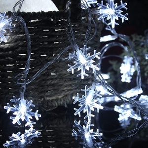 Adorno de árbol de Navidad conectable con forma de copo de nieve, 33ft, 100 LED, personalizado, venta al por mayor, guirnalda de luces LED de Navidad - Product Image 2